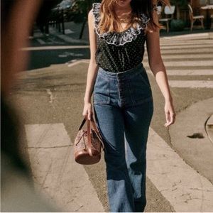 Sezane Tommy Jeans Trouser Blue Size 34 US 2